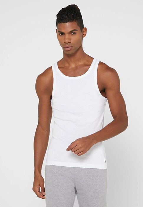 Bílá pánská vesta Ralph Lauren Essential Crew Neck Neck Bílá pánská vesta Ralph Lauren Essential Crew Neck Neck
