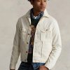 Bílé pánské vyšívané bundy Ralph Lauren Polo Bear