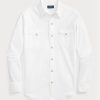 Bílé pánské westernové košile Ralph Lauren Classic Fit Oxford