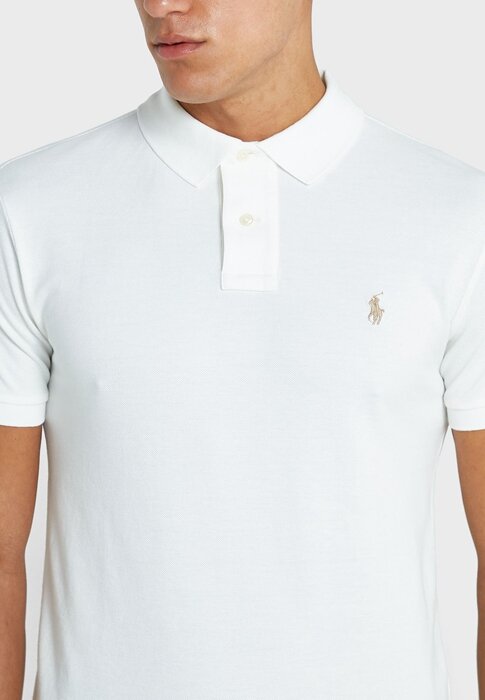 Bílé pánské základní polokošile Ralph Lauren Bílé pánské základní polokošile Ralph Lauren