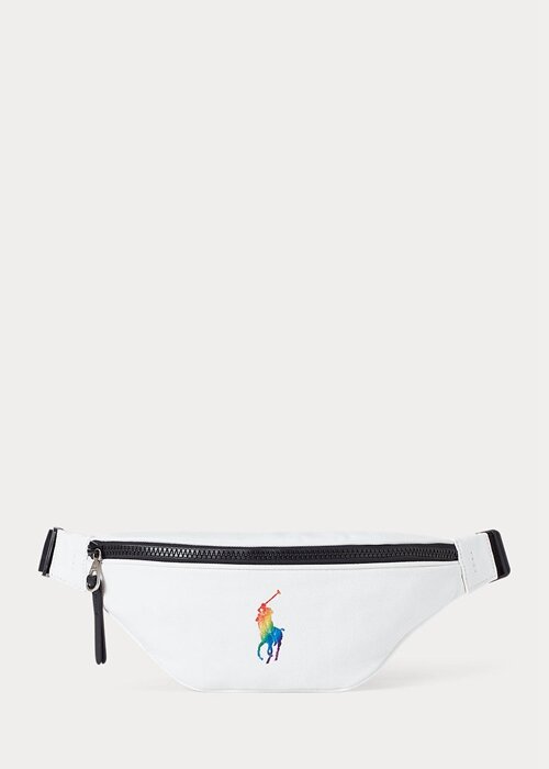Bílá vícenásobná dámská plátěná kabelka Ralph Lauren Pride Bílá vícenásobná dámská plátěná kabelka Ralph Lauren Pride