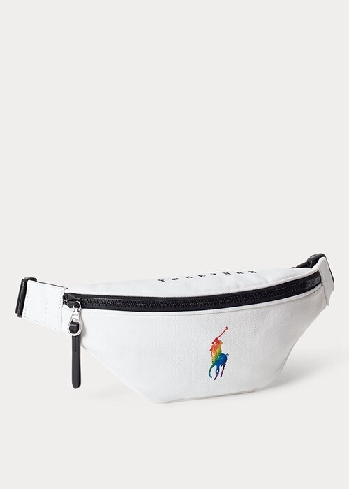 Bílá vícenásobná dámská plátěná kabelka Ralph Lauren Pride Bílá vícenásobná dámská plátěná kabelka Ralph Lauren Pride