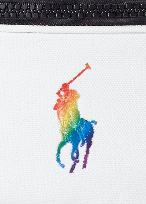 Bílá vícenásobná dámská plátěná kabelka Ralph Lauren Pride Bílá vícenásobná dámská plátěná kabelka Ralph Lauren Pride