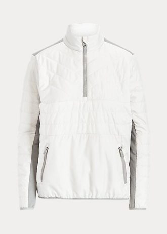 Bílo/šedé dámské hybridní mikiny Ralph Lauren na zip Bílo/šedé dámské hybridní mikiny Ralph Lauren na zip