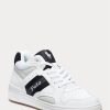 Bílo/šedé pánské tenisky Ralph Lauren Court Mid Pro