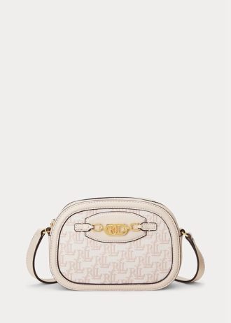 Blush/Světle růžové dámské kabelky Ralph Lauren Monogram Medium Crossbody Jordynn