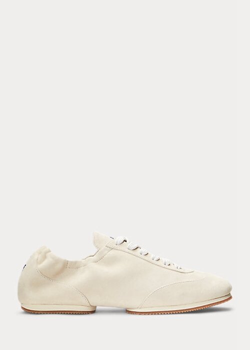 Béžové dámské Baleríny Ralph Lauren The Suede Pony Sneakers Béžové dámské Baleríny Ralph Lauren The Suede Pony Sneakers