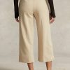 Béžové dámské široké fleecové kalhoty Ralph Lauren Cropped