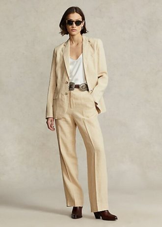 Béžové dámské kalhoty Ralph Lauren YwtVSBWClW