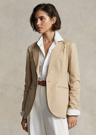 Béžové dámské keprové blejzry Ralph Lauren Stretch