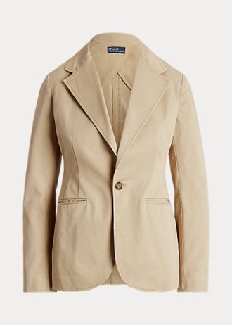 Béžové dámské keprové blejzry Ralph Lauren Stretch