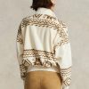 Béžové dámské mikiny Ralph Lauren Tonal Fleece Pullover s motivem Fair Isle Béžové dámské mikiny Ralph Lauren Tonal Fleece Pullover s motivem Fair Isle