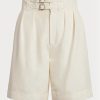 Béžové dámské šortky Ralph Lauren Francine Silk Shantung