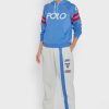 Béžové dámské pruhované tepláky Ralph Lauren Béžové dámské pruhované tepláky Ralph Lauren