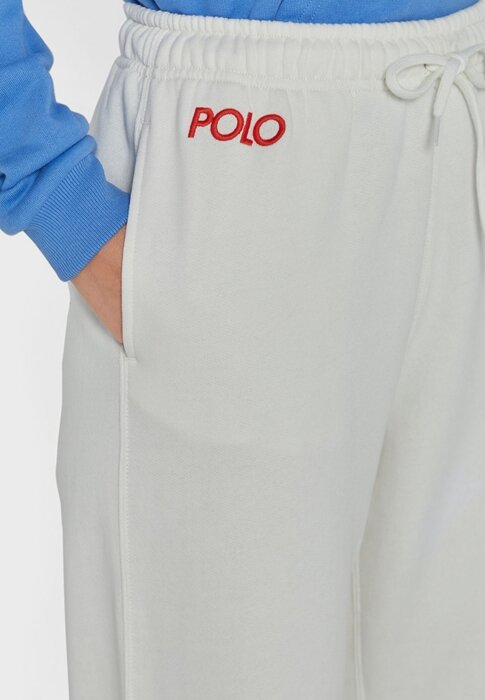 Béžové dámské pruhované tepláky Ralph Lauren Béžové dámské pruhované tepláky Ralph Lauren