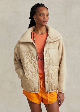Béžová dámská Ralph Lauren Hybrid High-Pile & Bundy s Ripstop panelem