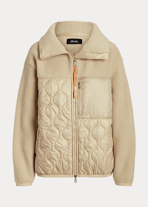Béžová dámská Ralph Lauren Hybrid High-Pile & Bundy s Ripstop panelem Béžová dámská Ralph Lauren Hybrid High-Pile & Bundy s Ripstop panelem