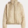 Béžové dámské sbalitelné bundy Ralph Lauren Ripstop Béžové dámské sbalitelné bundy Ralph Lauren Ripstop