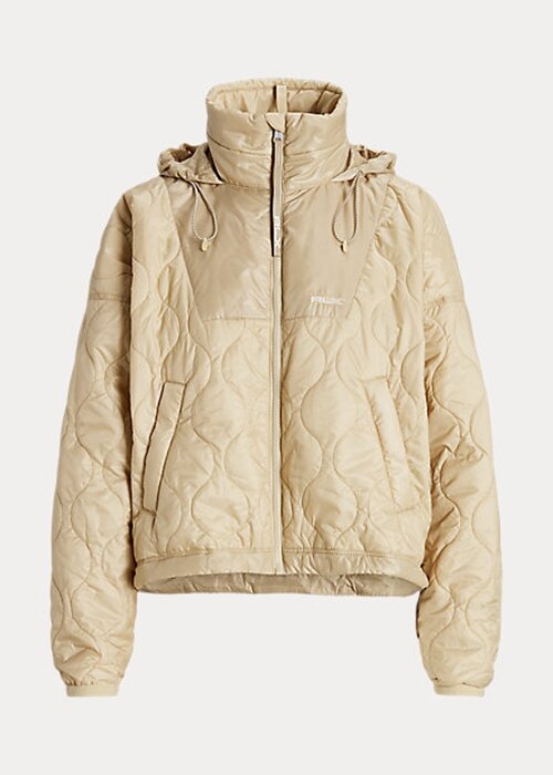 Béžové dámské sbalitelné bundy Ralph Lauren Ripstop Béžové dámské sbalitelné bundy Ralph Lauren Ripstop