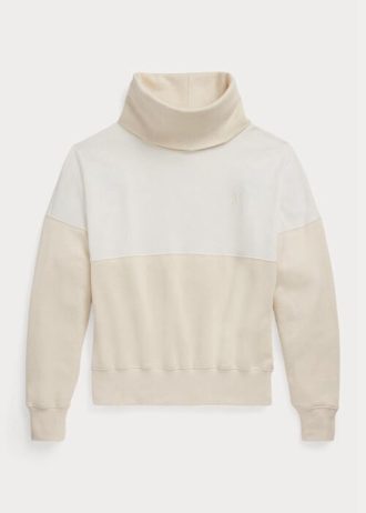 Béžové dámské svetrové mikiny Ralph Lauren Paneled Funnelneck Fleece Béžové dámské svetrové mikiny Ralph Lauren Paneled Funnelneck Fleece