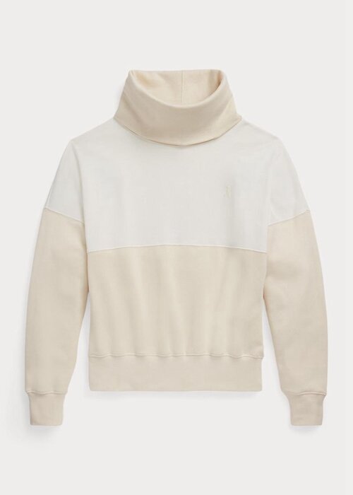 Béžové dámské svetrové mikiny Ralph Lauren Paneled Funnelneck Fleece Béžové dámské svetrové mikiny Ralph Lauren Paneled Funnelneck Fleece