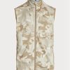Béžové pánské golfové bundy Ralph Lauren Golf-camo vodoodpudivé sbalitelné vesty