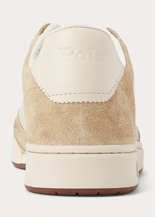 Béžové pánské kožené semišové tenisky Ralph Lauren Court Béžové pánské kožené semišové tenisky Ralph Lauren Court