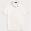 Béžové pánské polokošile z měkké bavlny Ralph Lauren Custom Slim Fit Béžové pánské polokošile z měkké bavlny Ralph Lauren Custom Slim Fit