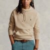 Béžové pánské svetry Ralph Lauren z bavlny s texturou a kapucí Béžové pánské svetry Ralph Lauren z bavlny s texturou a kapucí
