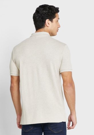 Béžové pánské základní polokošile Ralph Lauren