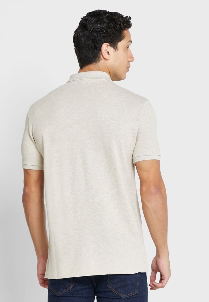 Béžové pánské základní polokošile Ralph Lauren Béžové pánské základní polokošile Ralph Lauren