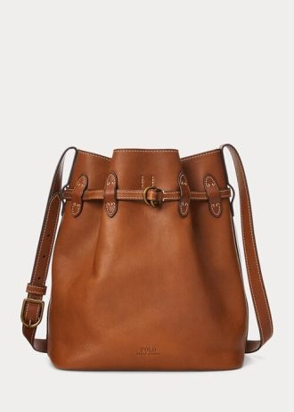 Cuoio Dámské velké kožené tašky Bellport Bucket Ralph Lauren