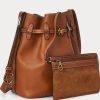 Cuoio Dámské velké kožené tašky Bellport Bucket Ralph Lauren