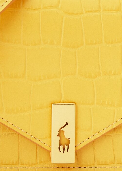 Dámské řetízkové peněženky Ralph Lauren Polo ID Croc hořčice Dámské řetízkové peněženky Ralph Lauren Polo ID Croc hořčice