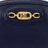 Dámské francouzské námořnictvo Ralph Lauren kožené střední kabelky Jordynn Crossbody