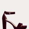 Dámské fuchsiové sandály Ralph Lauren Sylvia Velvet