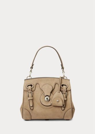 Dámská kabelka Pale Honey Ralph Lauren Calf-Suede Soft Ricky 18
