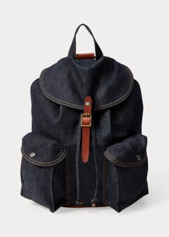 Dámská kabelka Ralph Lauren Denim Rucksack True Indigo