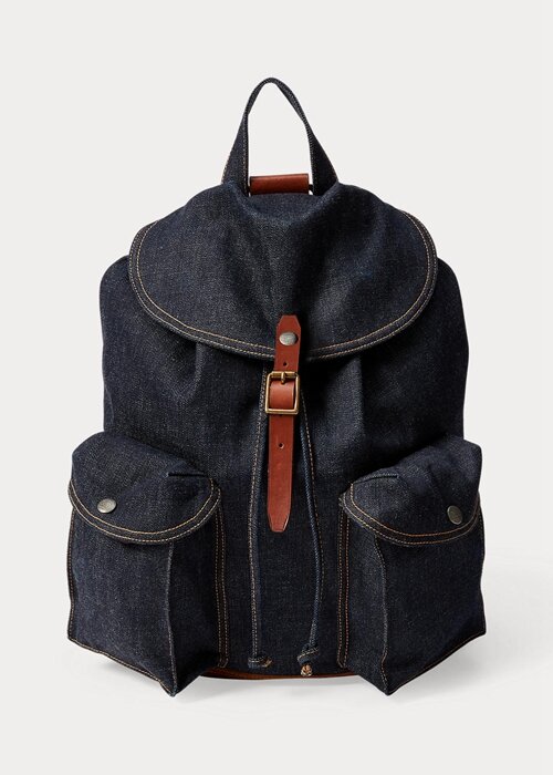 Dámská kabelka Ralph Lauren Denim Rucksack True Indigo Dámská kabelka Ralph Lauren Denim Rucksack True Indigo