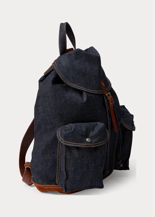 Dámská kabelka Ralph Lauren Denim Rucksack True Indigo Dámská kabelka Ralph Lauren Denim Rucksack True Indigo