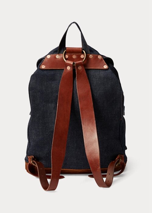 Dámská kabelka Ralph Lauren Denim Rucksack True Indigo Dámská kabelka Ralph Lauren Denim Rucksack True Indigo