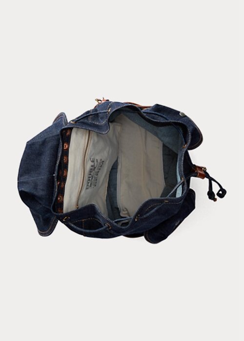 Dámská kabelka Ralph Lauren Denim Rucksack True Indigo Dámská kabelka Ralph Lauren Denim Rucksack True Indigo