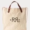 Dámské kabelky Greige Ralph Lauren Logo Canvas Market