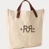 Dámské kabelky Greige Ralph Lauren Logo Canvas Market