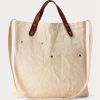 Dámské kabelky Greige Ralph Lauren Logo Canvas Market