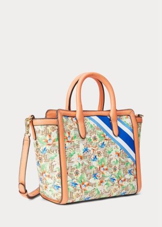 Dámské kabelky Prnt Khaki Mjcqrd/Portsid Ralph Lauren Monogram Jacquard Střední Tyler