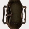Dámské kožené kabelky černé přes hnědou Ralph Lauren