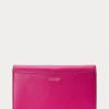 Dámské kožené střední kabelky Adair značky Fuschia Berry značky Ralph Lauren