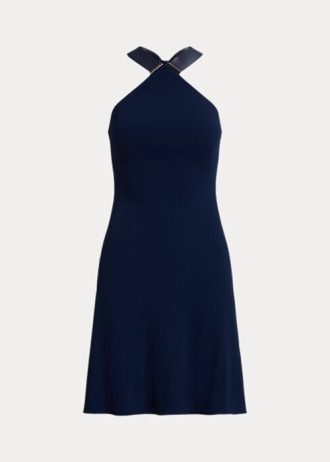 Dámské námořnické denní šaty Ralph Lauren Jinett Jersey Halter