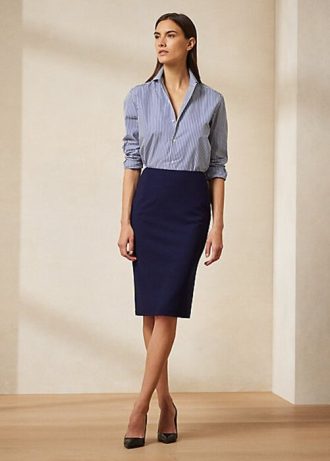 Dámské námořnické krepové sukně Ralph Lauren Cindy Dámské námořnické krepové sukně Ralph Lauren Cindy